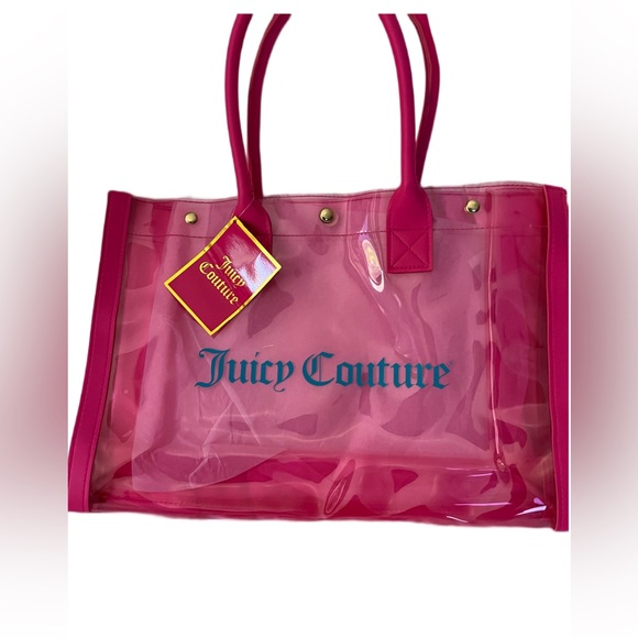 Juicy Couture Bags Juicy Couture Pink Clear Tote Bag Poshmark
